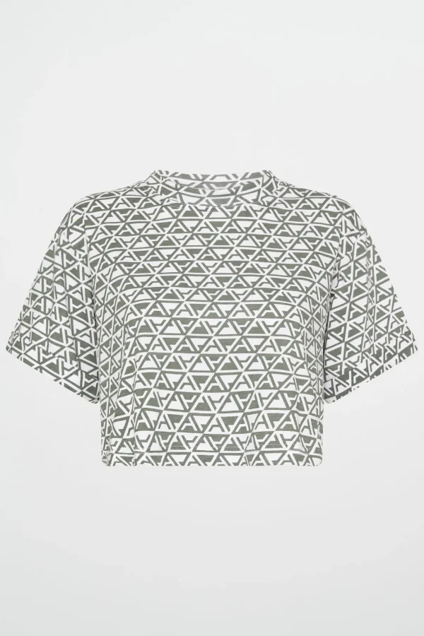 Geo Print Crop T-Shirt 105