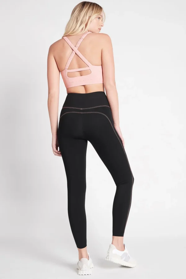 High Rise Contrast Stitch Logo Full Length Legging 203