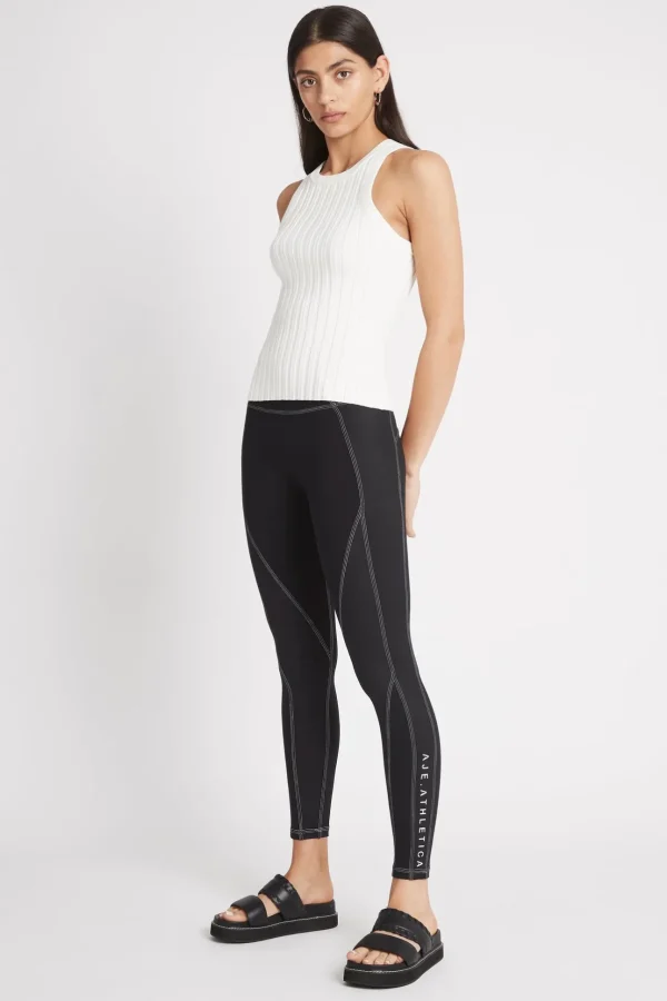 High Rise Full Length Panelled Legging 020
