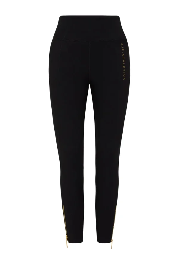 High Rise Full Length Zip Rib Legging 216