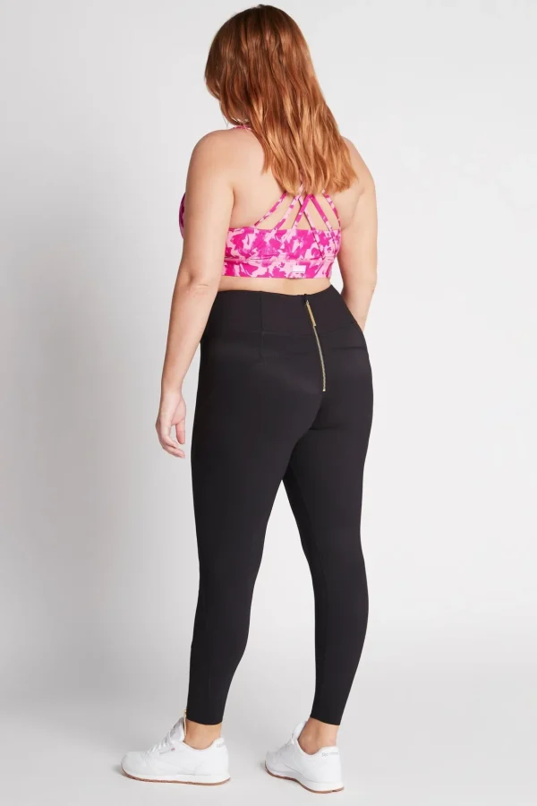 High Rise Full Length Zip Rib Legging 216
