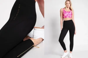High Rise Full Length Zip Rib Legging 216