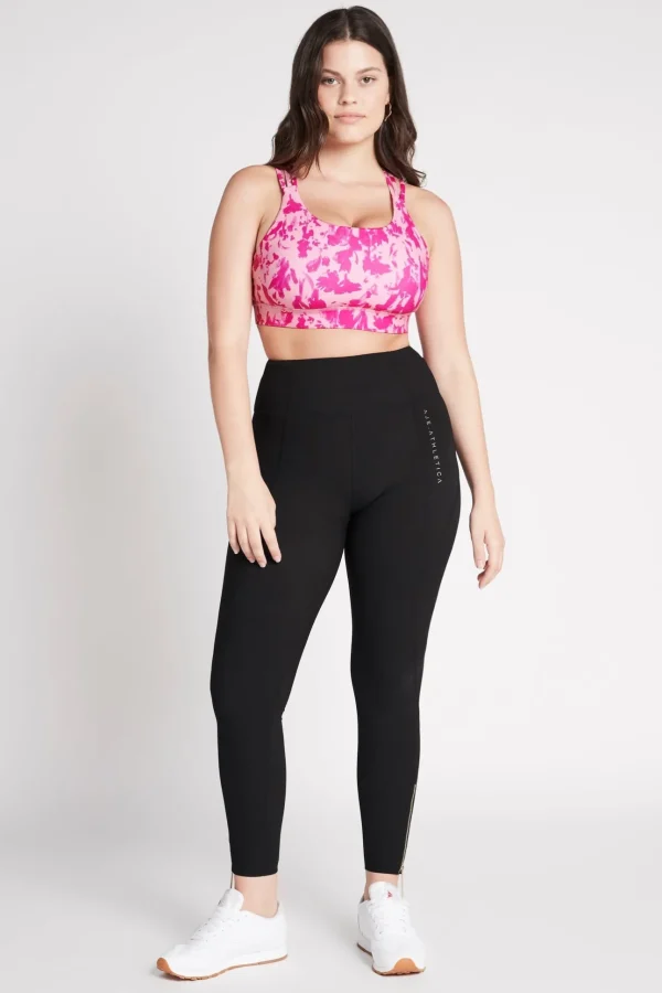 High Rise Full Length Zip Rib Legging 216