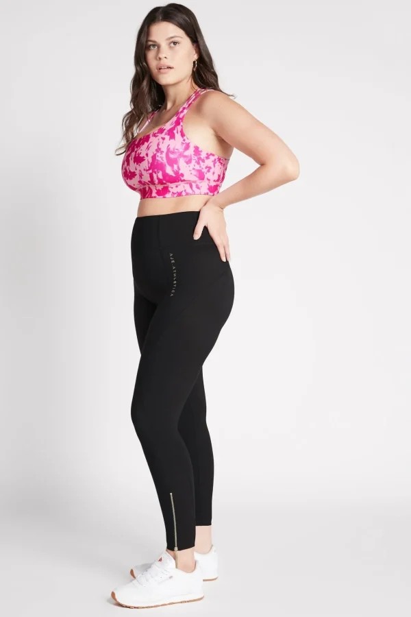High Rise Full Length Zip Rib Legging 216