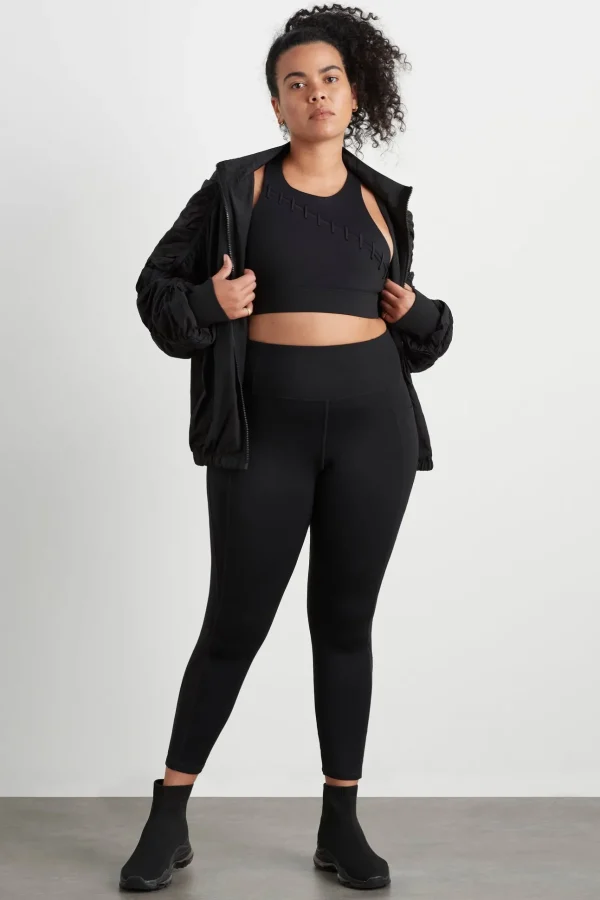 High Rise Mesh Detail 7/8 Legging 612
