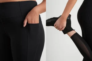 High Rise Mesh Detail 7/8 Legging 612