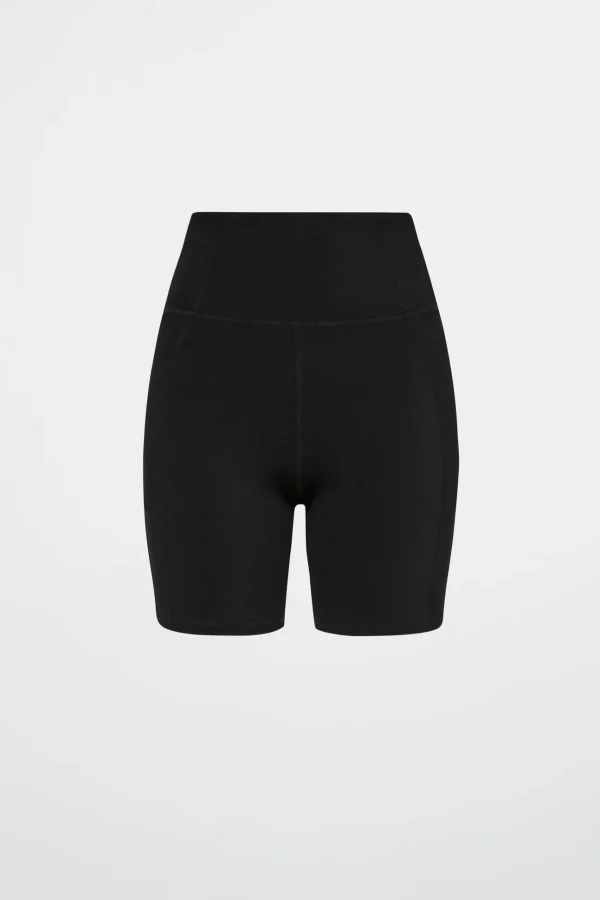 High Rise Mesh Detail Bike Shorts 203