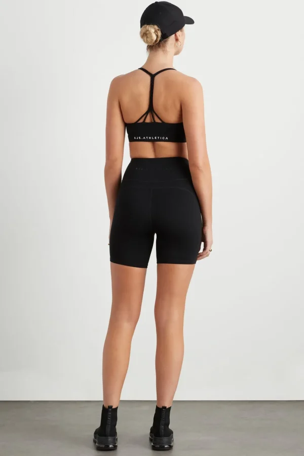High Rise Mesh Detail Bike Shorts 203