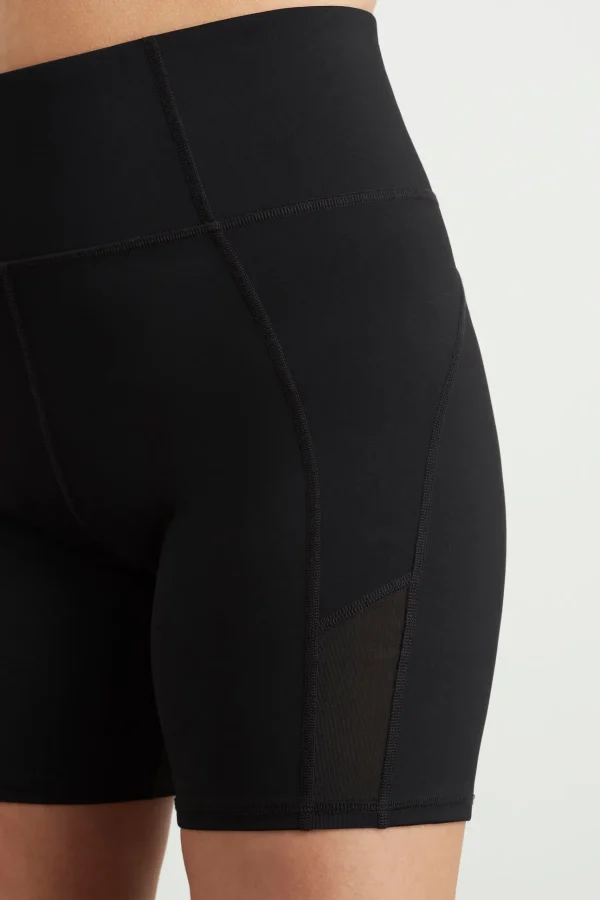 High Rise Mesh Detail Bike Shorts 203