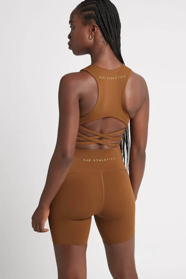 High Rise Mid Length Embossed Bike Short 615