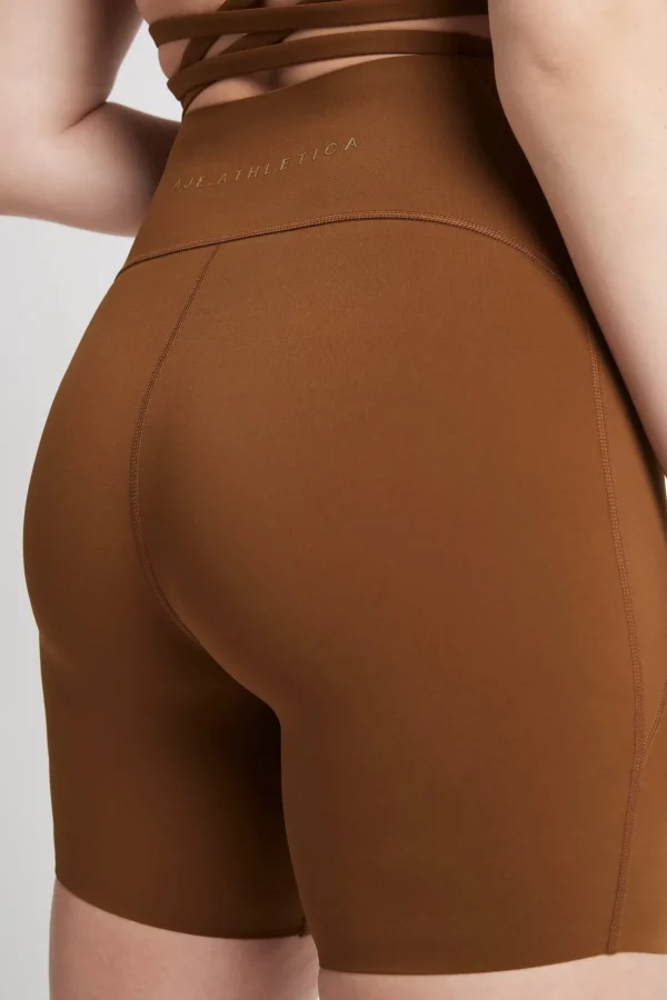 High Rise Mid Length Embossed Bike Short 615