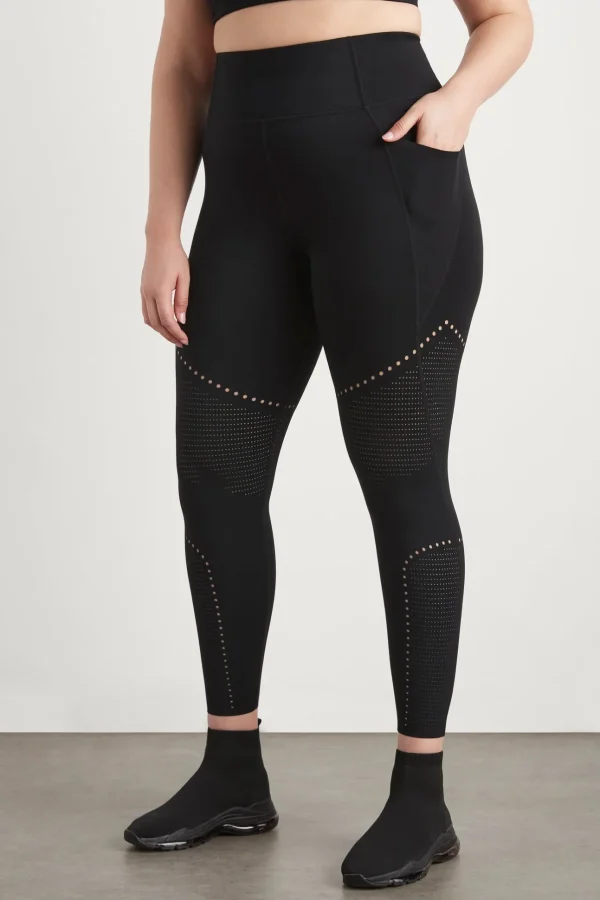 High Rise Perforated 7/8 Legging 227