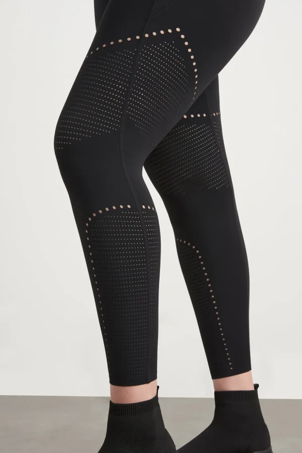 High Rise Perforated 7/8 Legging 227