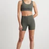High Rise Pintuck Mid Length Bike Shorts 625