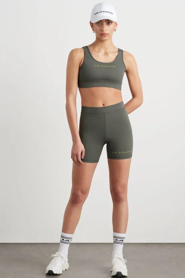 High Rise Pintuck Mid Length Bike Shorts 625