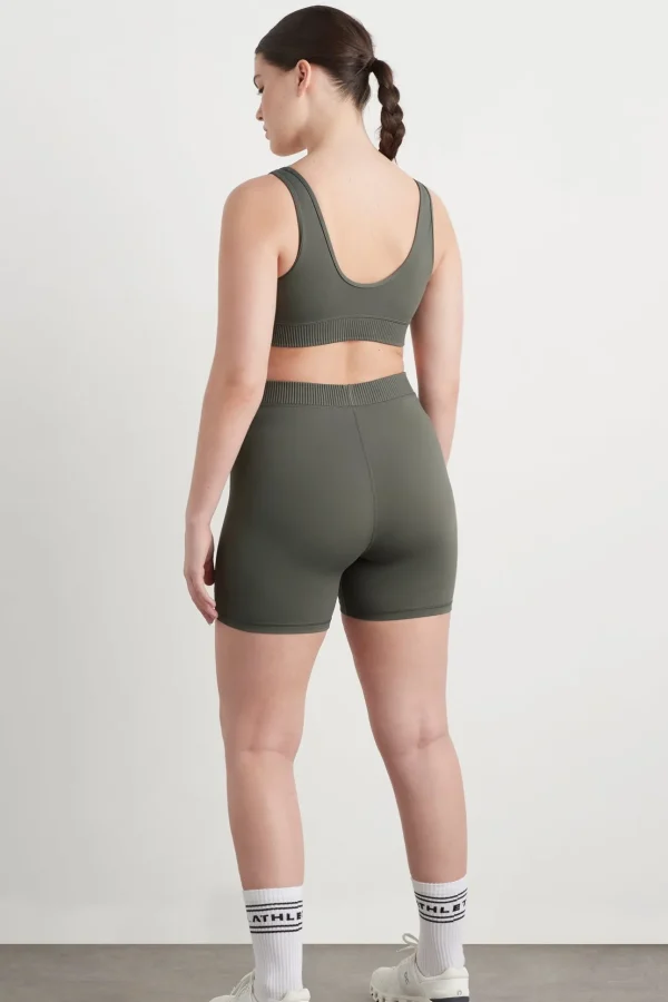 High Rise Pintuck Mid Length Bike Shorts 625