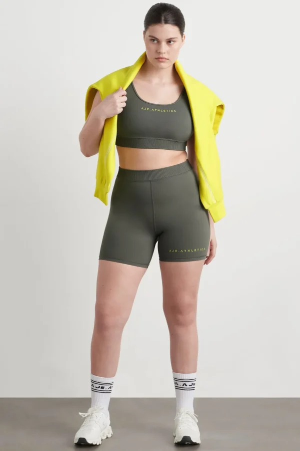 High Rise Pintuck Mid Length Bike Shorts 625