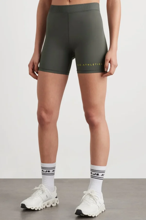 High Rise Pintuck Mid Length Bike Shorts 625