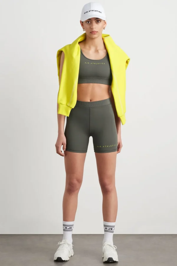 High Rise Pintuck Mid Length Bike Shorts 625