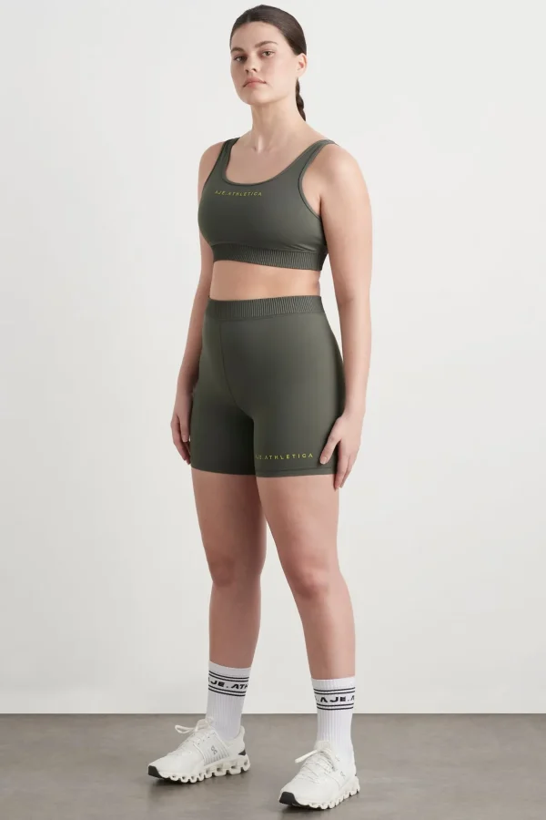 High Rise Pintuck Mid Length Bike Shorts 625