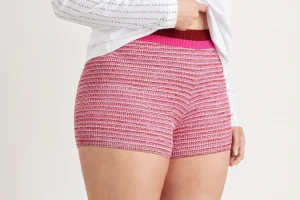 High Rise Striped Knit Bike Shorts 625