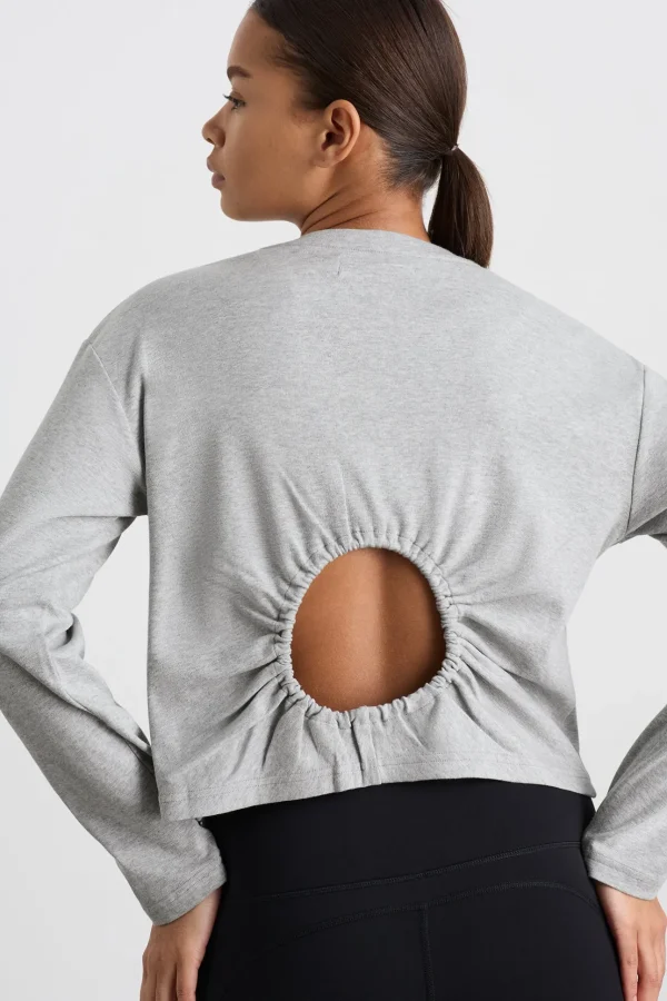 Keyhole Drawstring Long Sleeve Tee 149