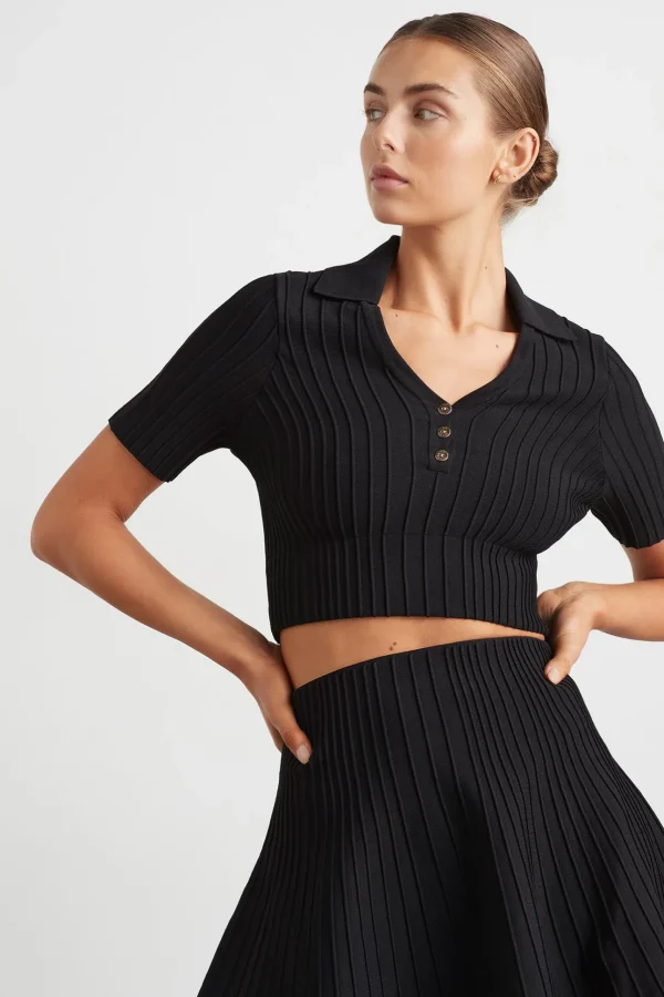 Knitted Polo Top 341