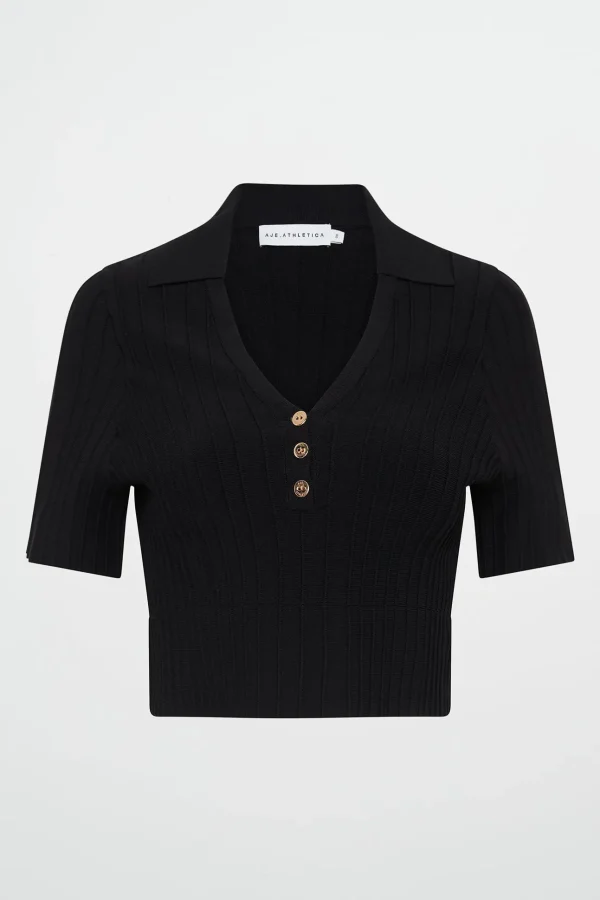 Knitted Polo Top 341