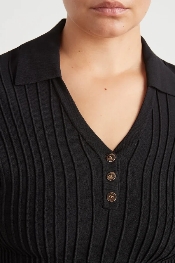Knitted Polo Top 341