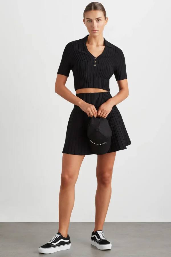 Knitted Polo Top 341