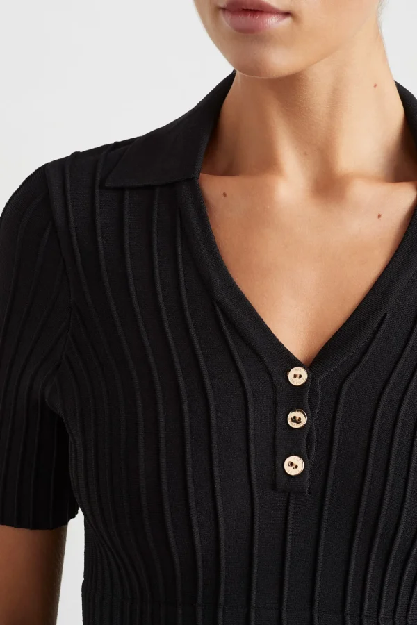 Knitted Polo Top 341