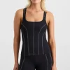 Long Line Top Stitch Tank 123