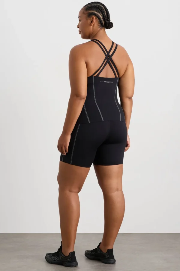 Long Line Top Stitch Tank 123