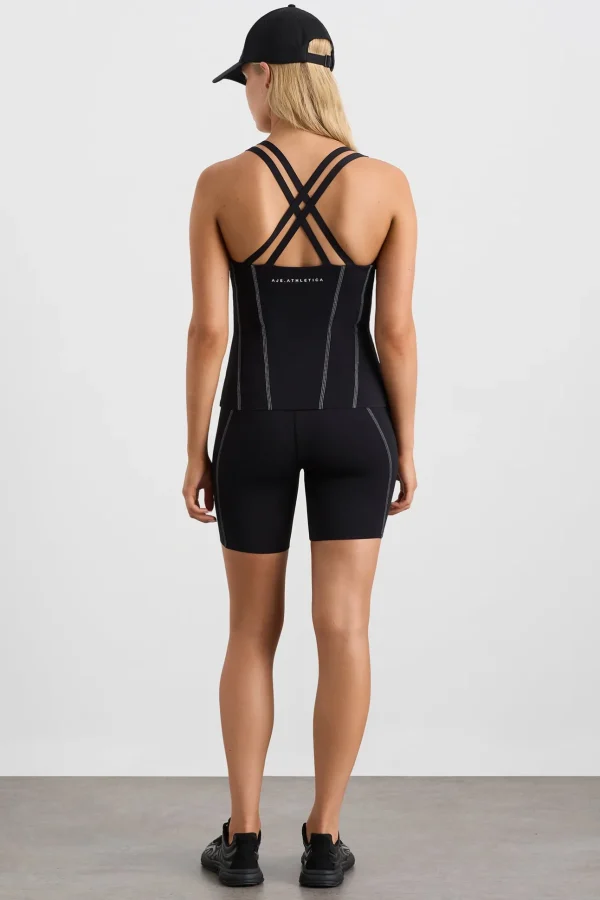 Long Line Top Stitch Tank 123