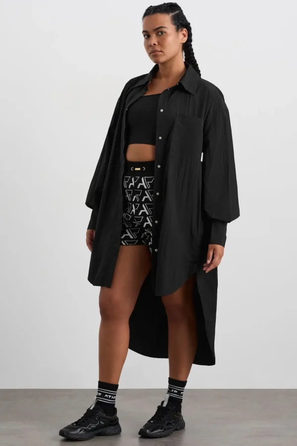 Longline Windbreaker Shirt 438