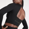 Open Back Long Sleeve Crop Top 315