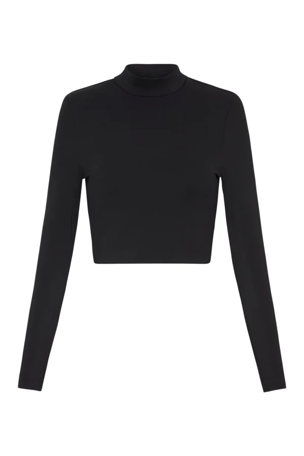 Open Back Long Sleeve Crop Top 315