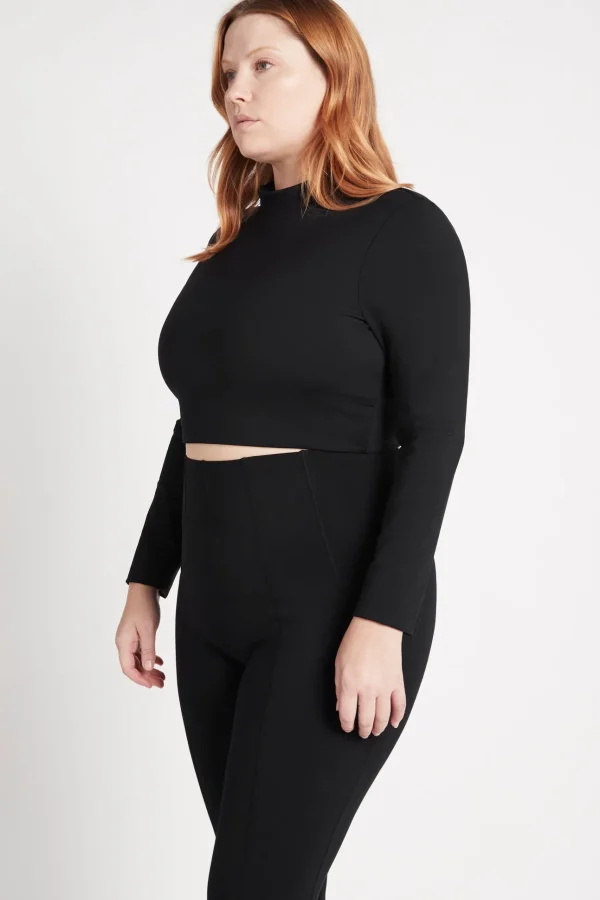 Open Back Long Sleeve Crop Top 315