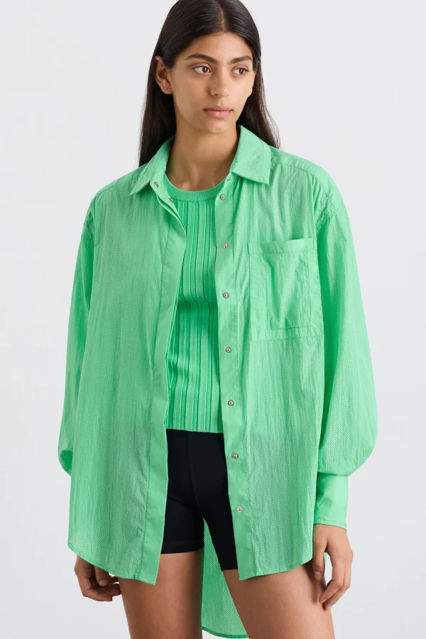 Perforated Longline Shirt 406