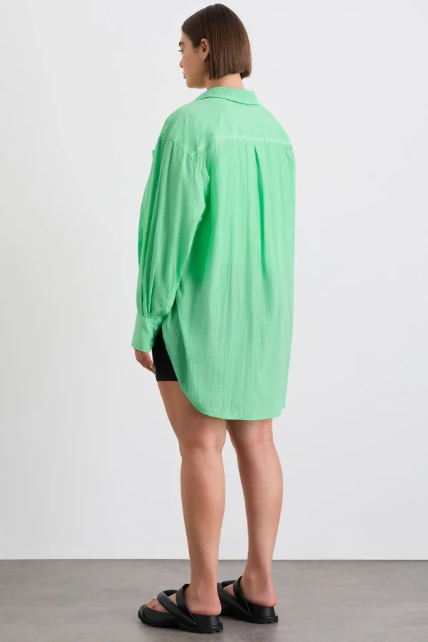 Perforated Longline Shirt 406
