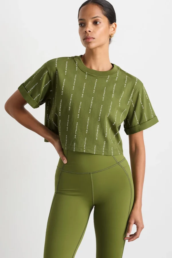 Pinstripe Crop Tee 105