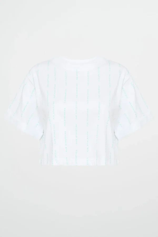 Pinstripe Crop Tee 105
