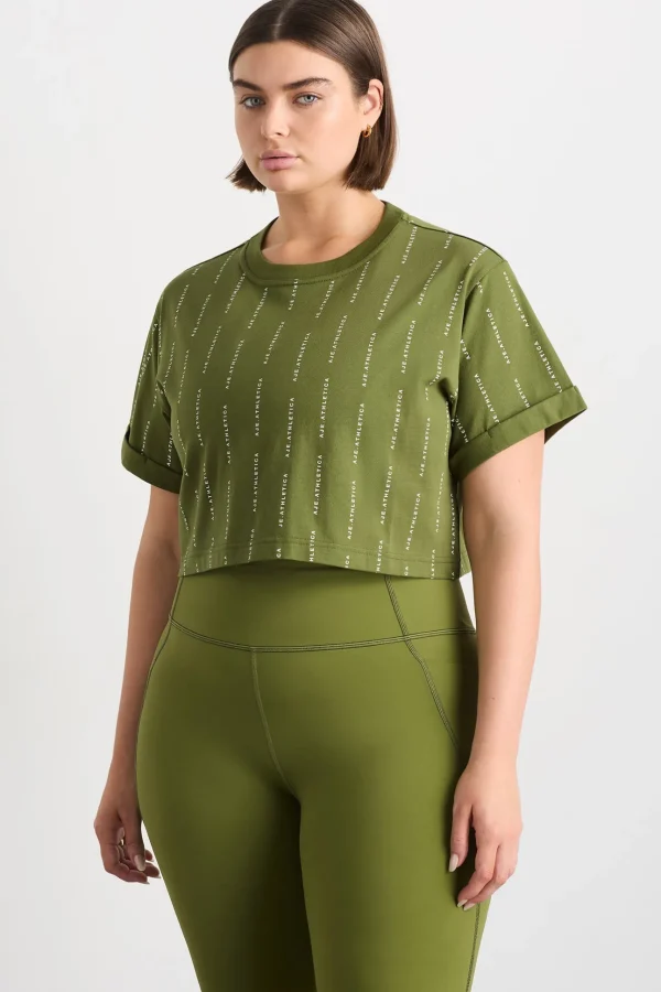 Pinstripe Crop Tee 105