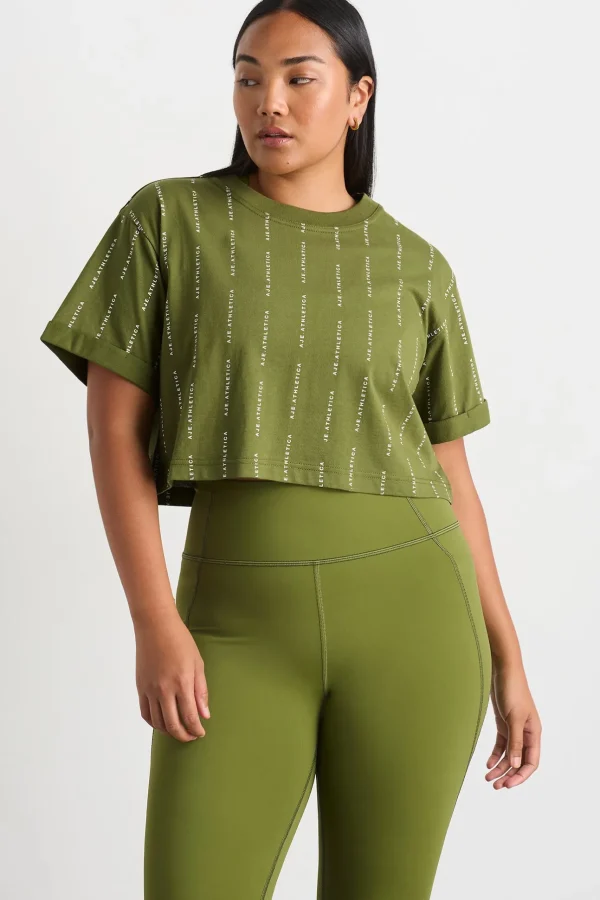 Pinstripe Crop Tee 105