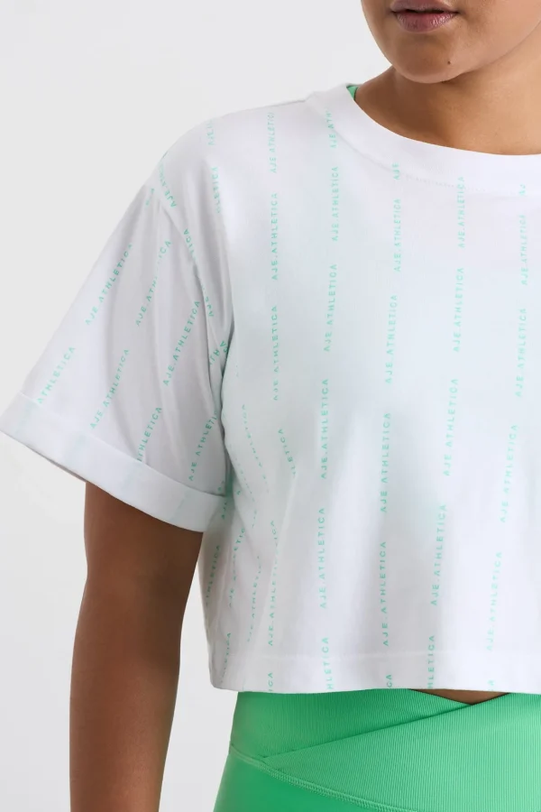 Pinstripe Crop Tee 105