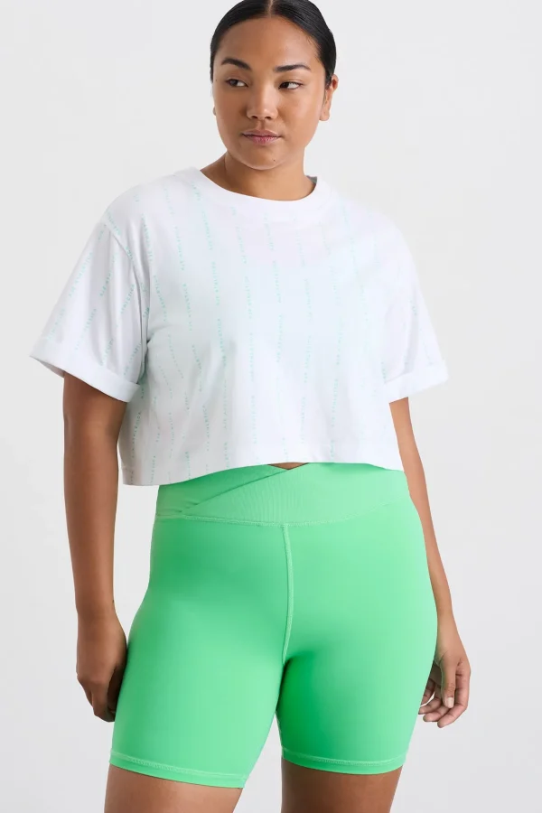 Pinstripe Crop Tee 105