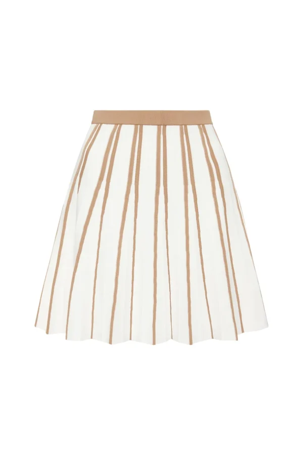 Pleated Knit Mini Skirt 611