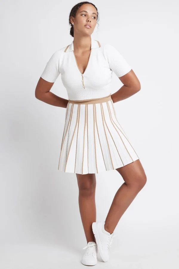 Pleated Knit Mini Skirt 611