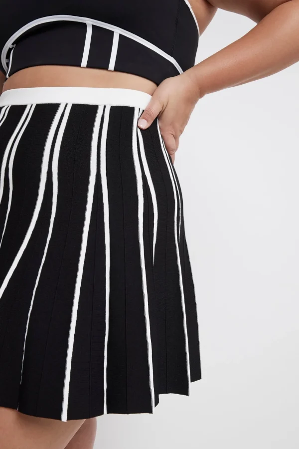 Pleated Knit Mini Skirt 611