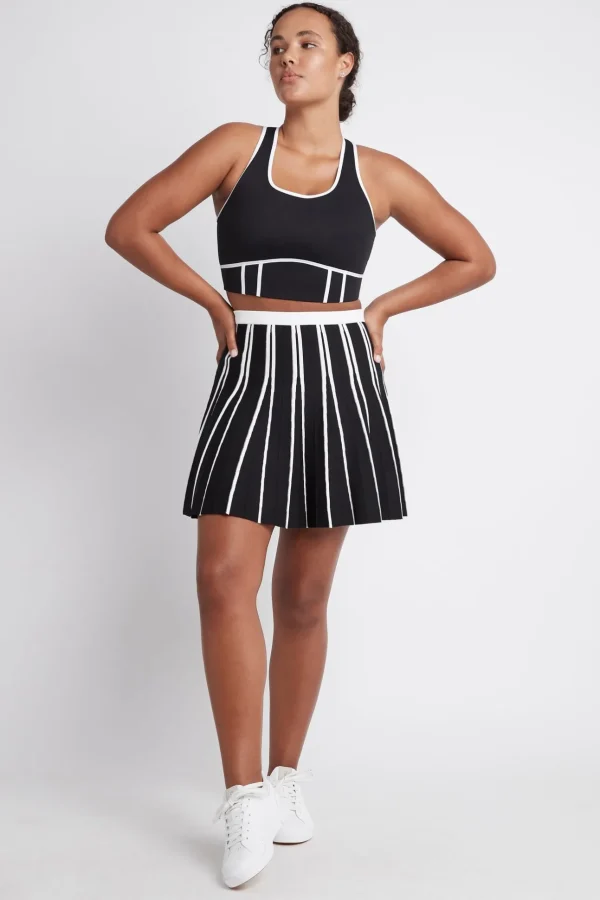 Pleated Knit Mini Skirt 611